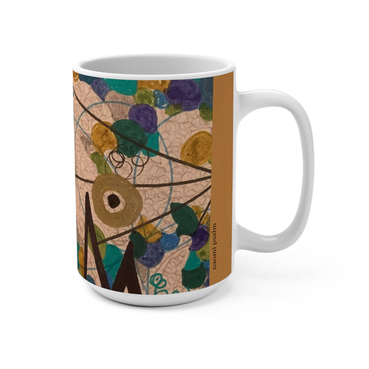15oz Ceramic Mug — Abstract Boho Design
