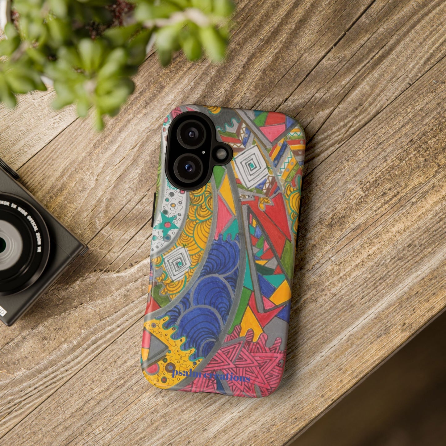 Abstract Colorburst Phone Case — Vibrant Geometric Art Protective Cover
