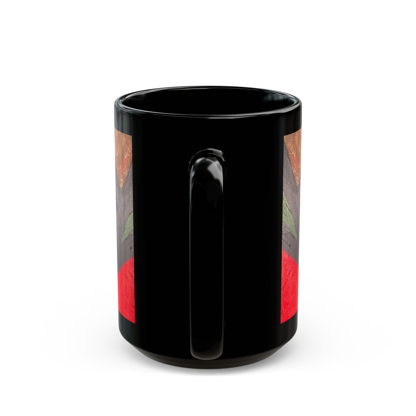 Geometric Tribal Pattern Black Mug — Bold Abstract Art Coffee Cup (11oz/15oz)