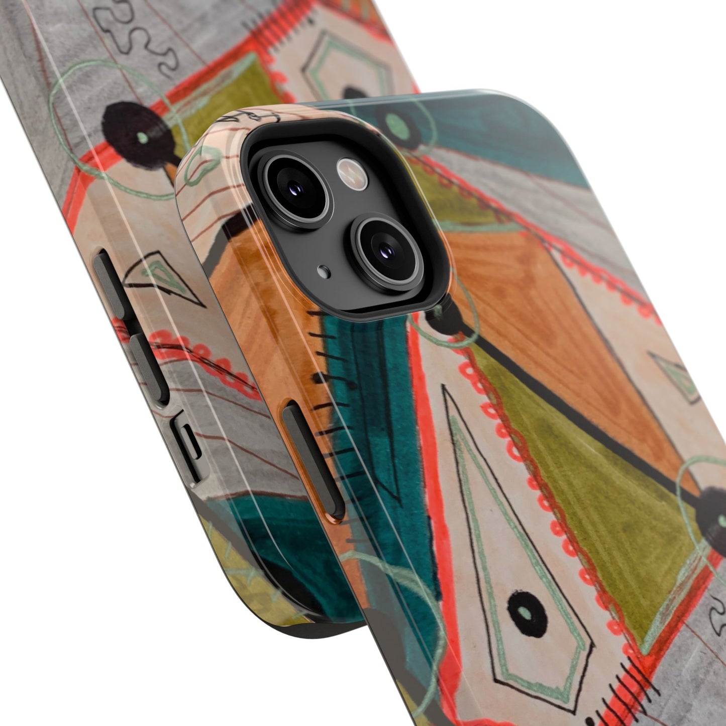 Phone Case — Colorful Geometric Abstract Impact-Resistant Design