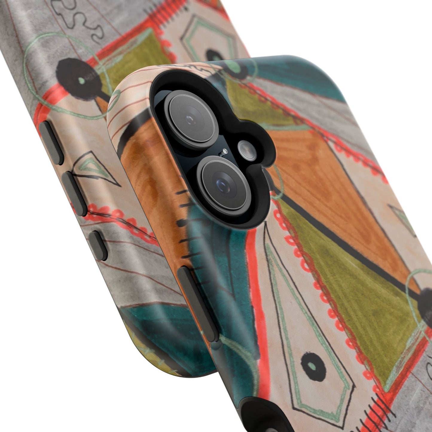 Phone Case — Colorful Geometric Abstract Impact-Resistant Design