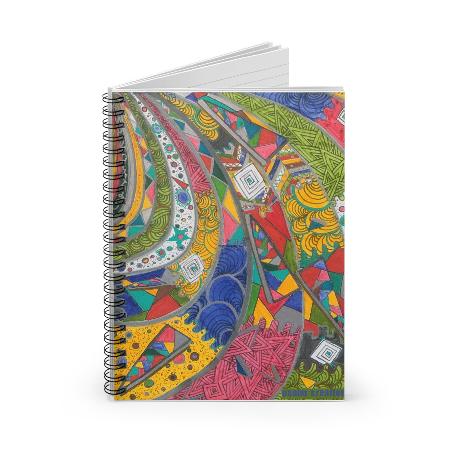 Colorful Abstract Doodle Spiral Notebook – Ruled Journal for Notes & Sketches