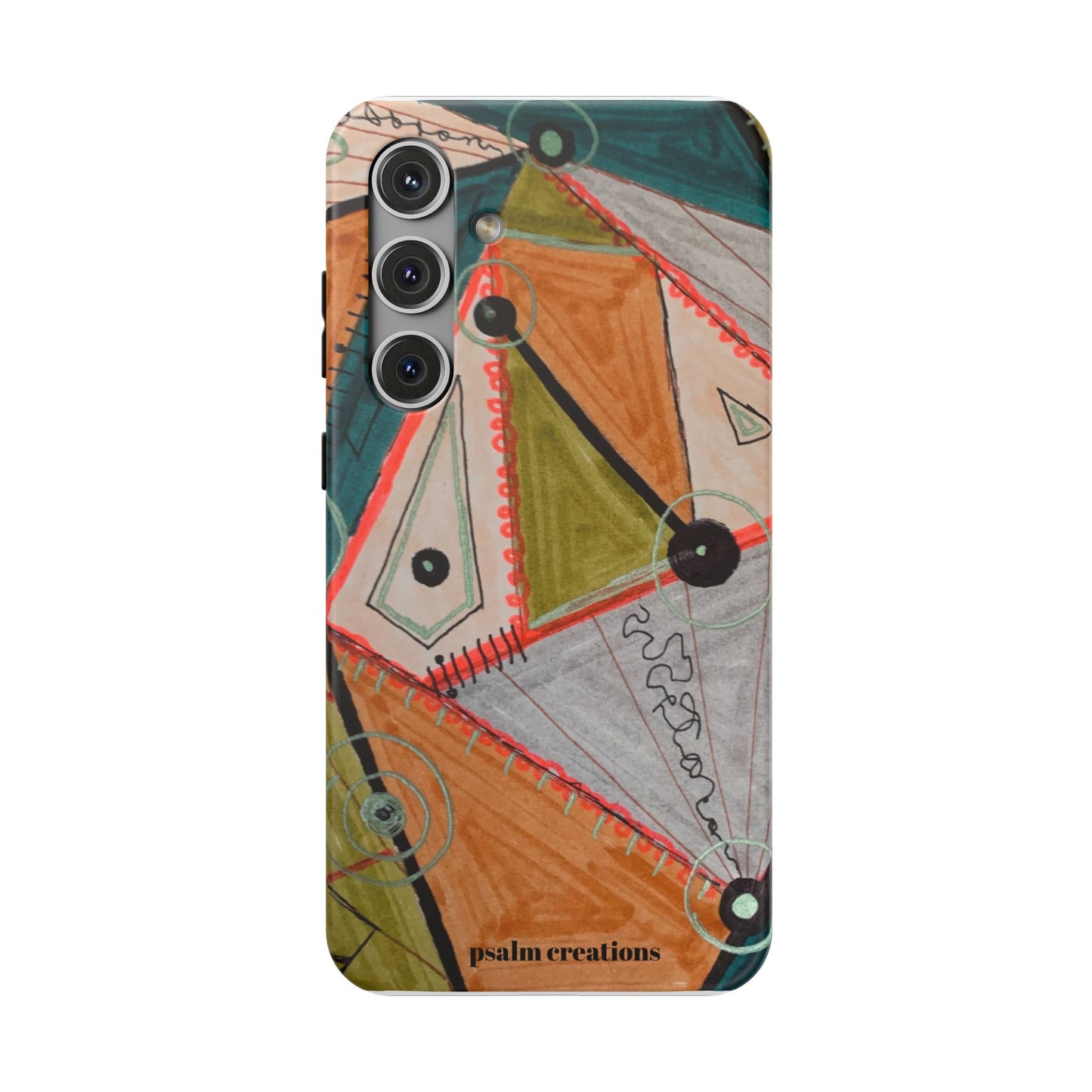 Phone Case — Colorful Geometric Abstract Impact-Resistant Design