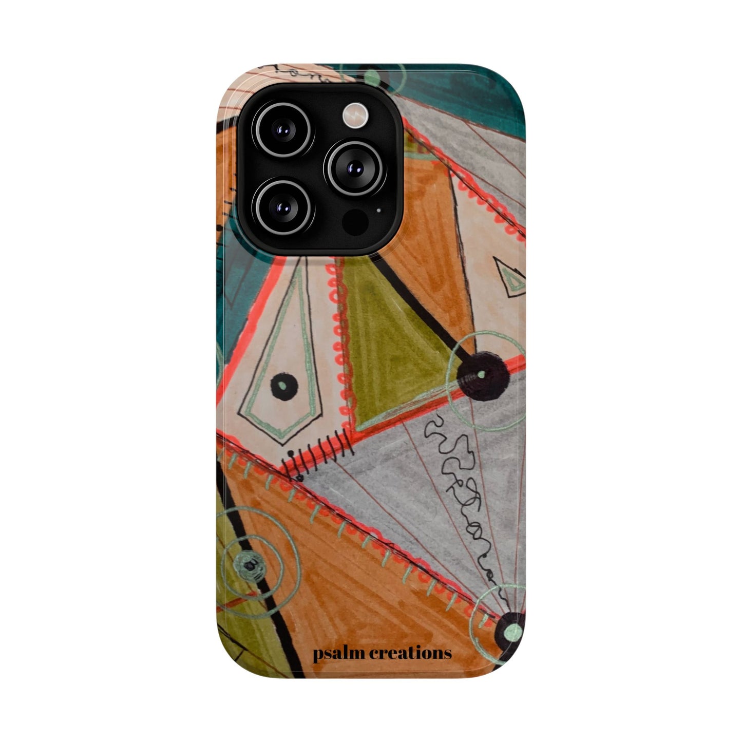 Phone Case — Colorful Geometric Abstract Impact-Resistant Design