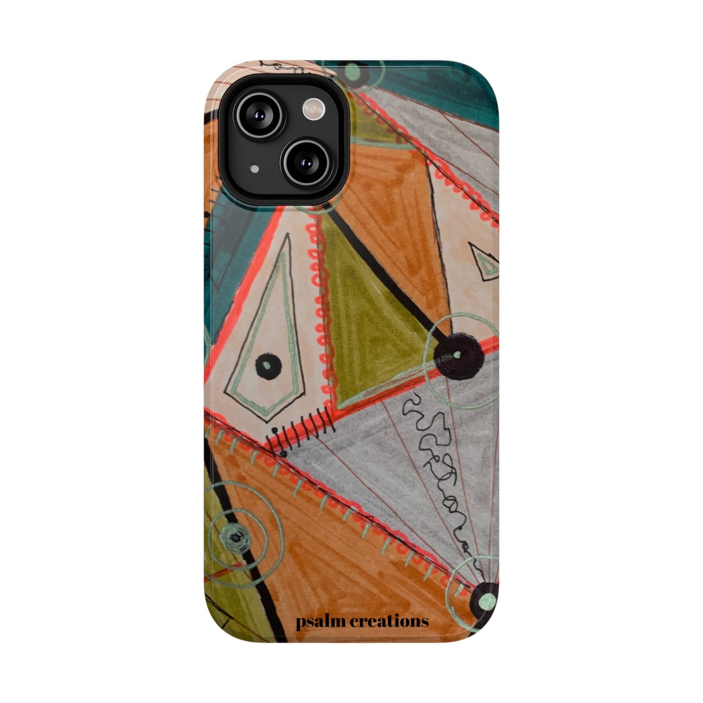 Phone Case — Colorful Geometric Abstract Impact-Resistant Design