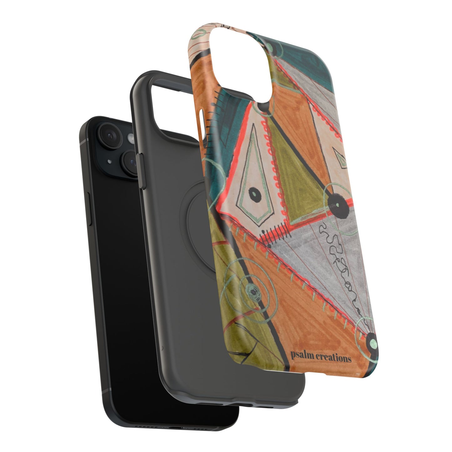 Phone Case — Colorful Geometric Abstract Impact-Resistant Design