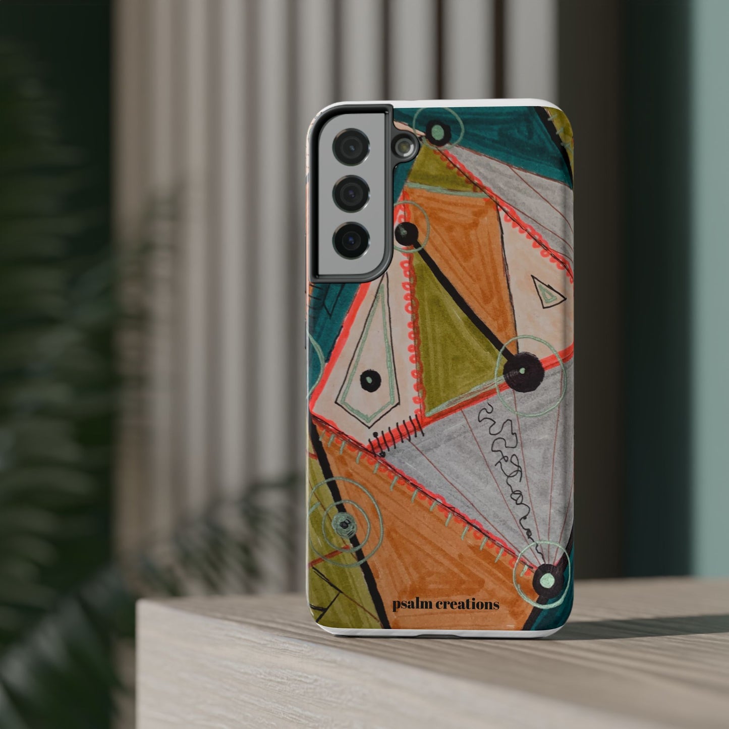 Phone Case — Colorful Geometric Abstract Impact-Resistant Design