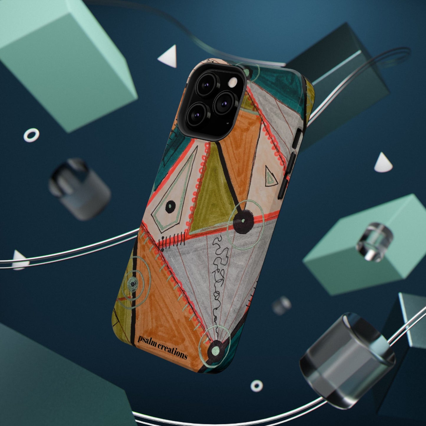 Phone Case — Colorful Geometric Abstract Impact-Resistant Design