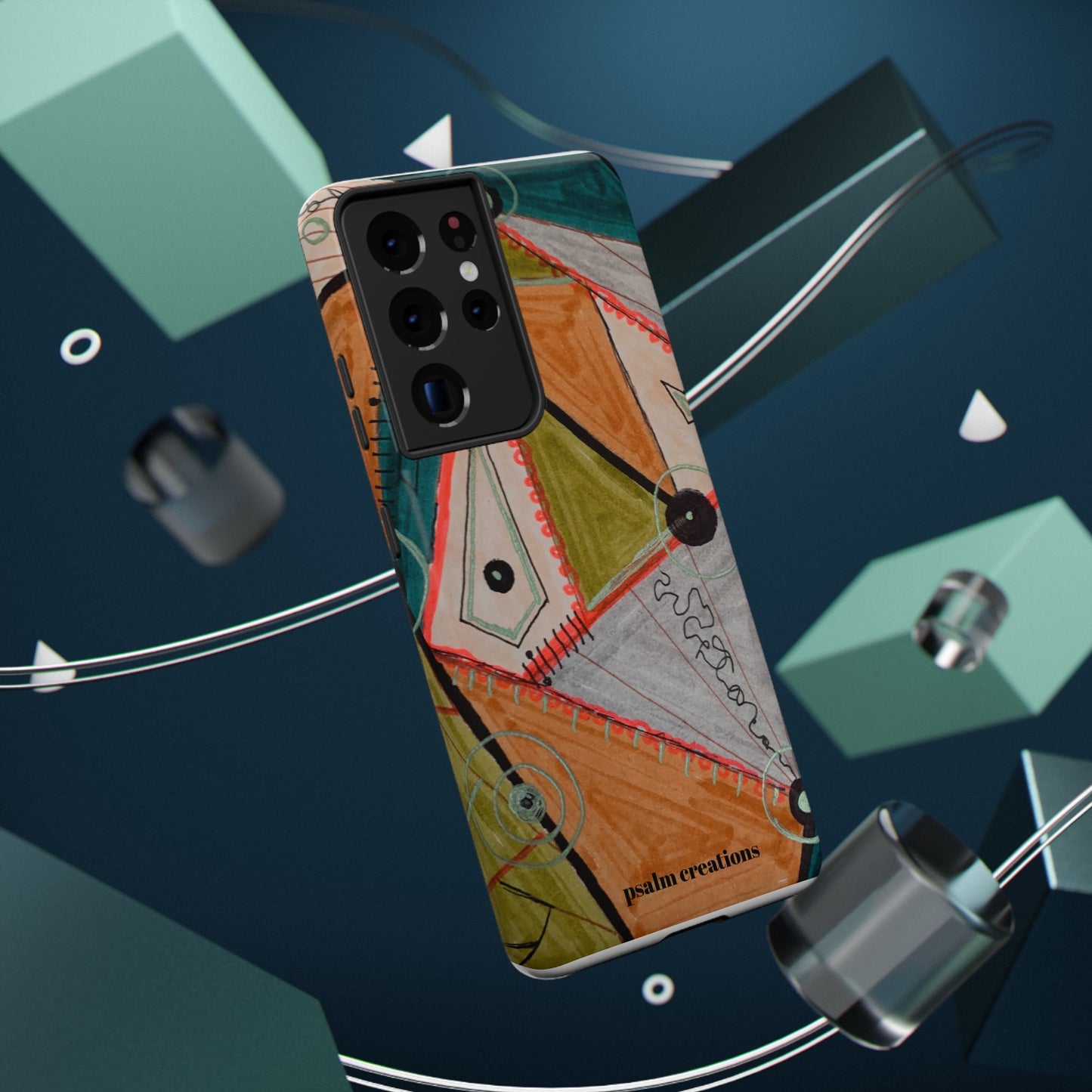 Phone Case — Colorful Geometric Abstract Impact-Resistant Design