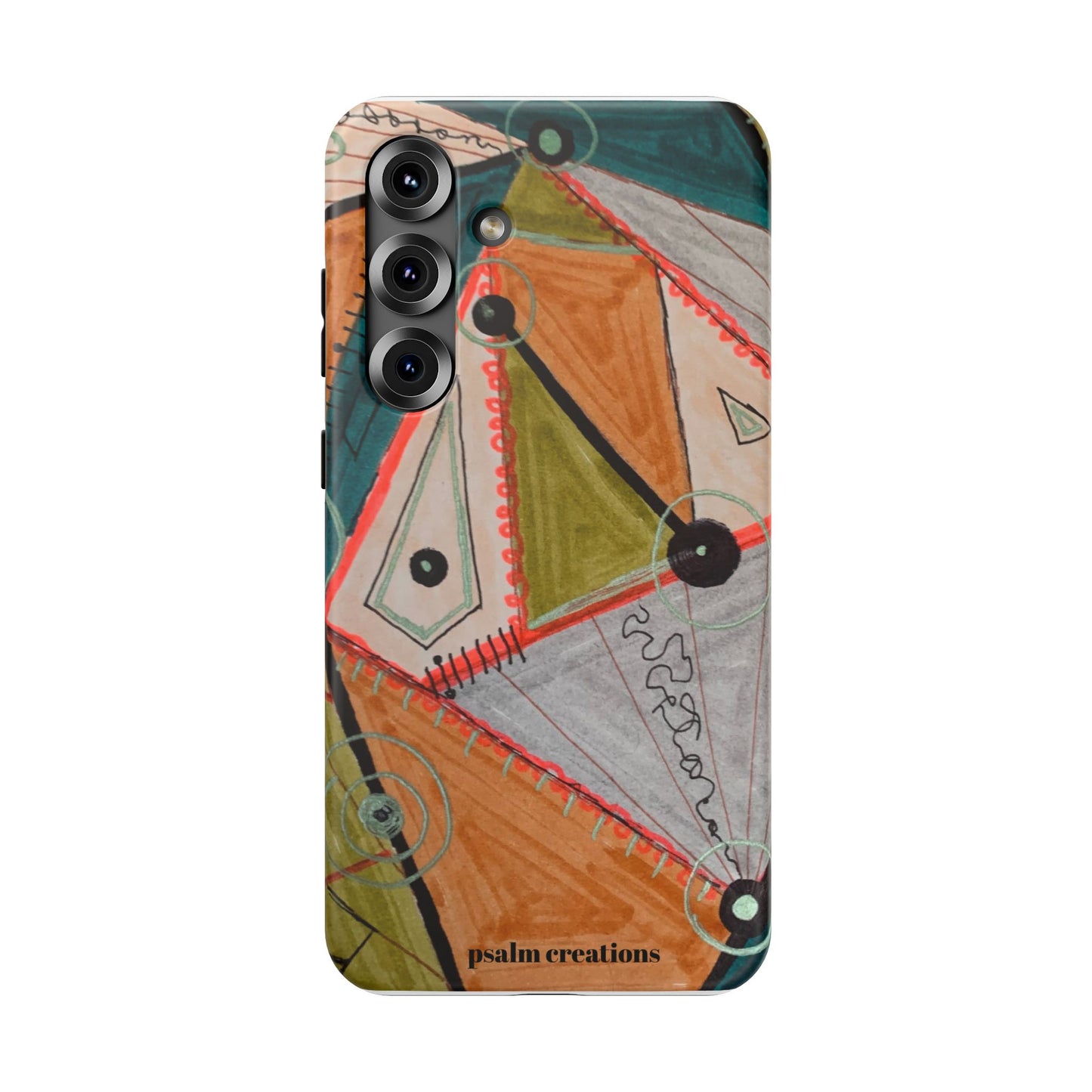 Phone Case — Colorful Geometric Abstract Impact-Resistant Design