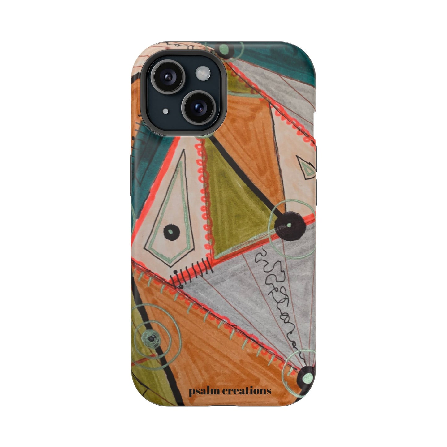 Phone Case — Colorful Geometric Abstract Impact-Resistant Design