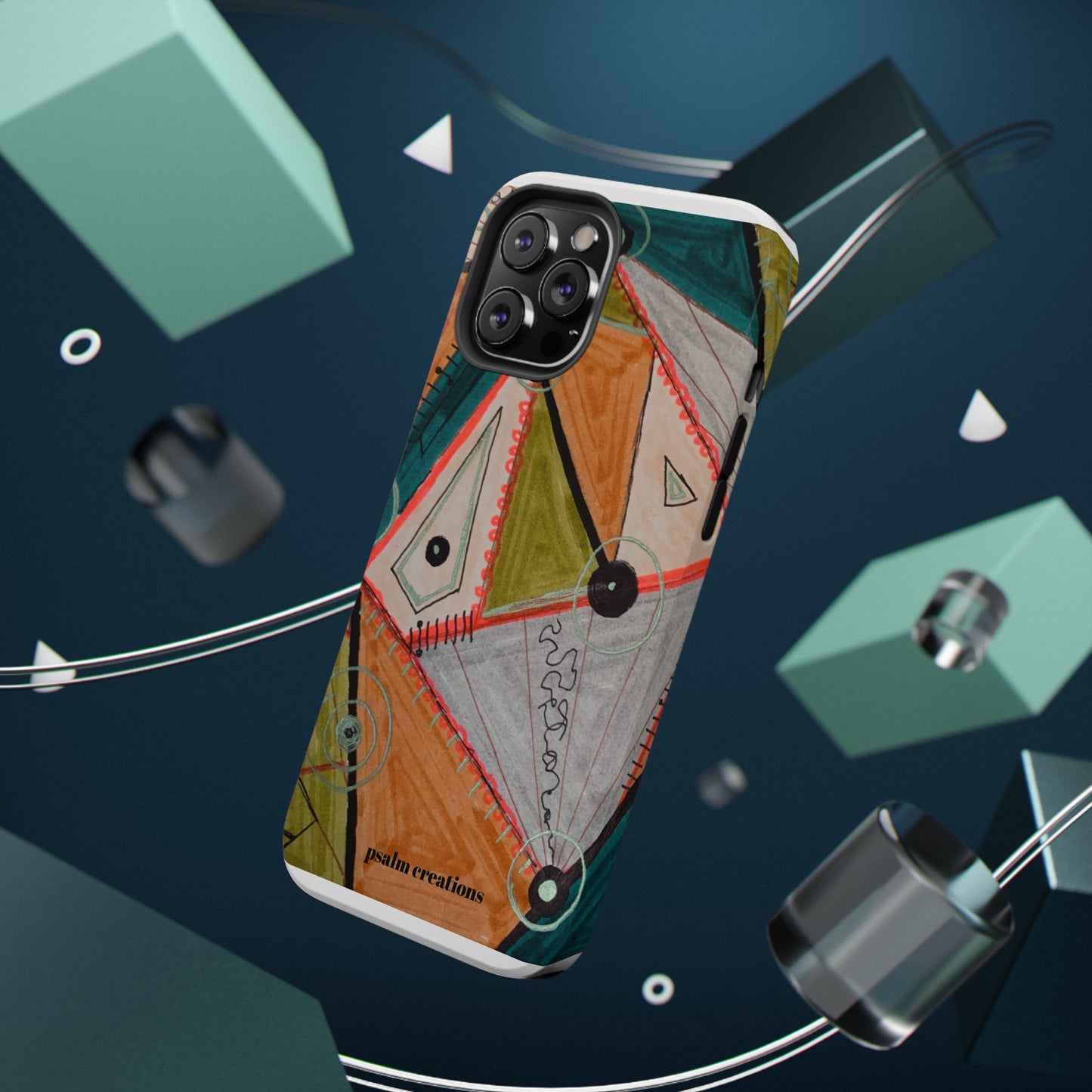 Phone Case — Colorful Geometric Abstract Impact-Resistant Design