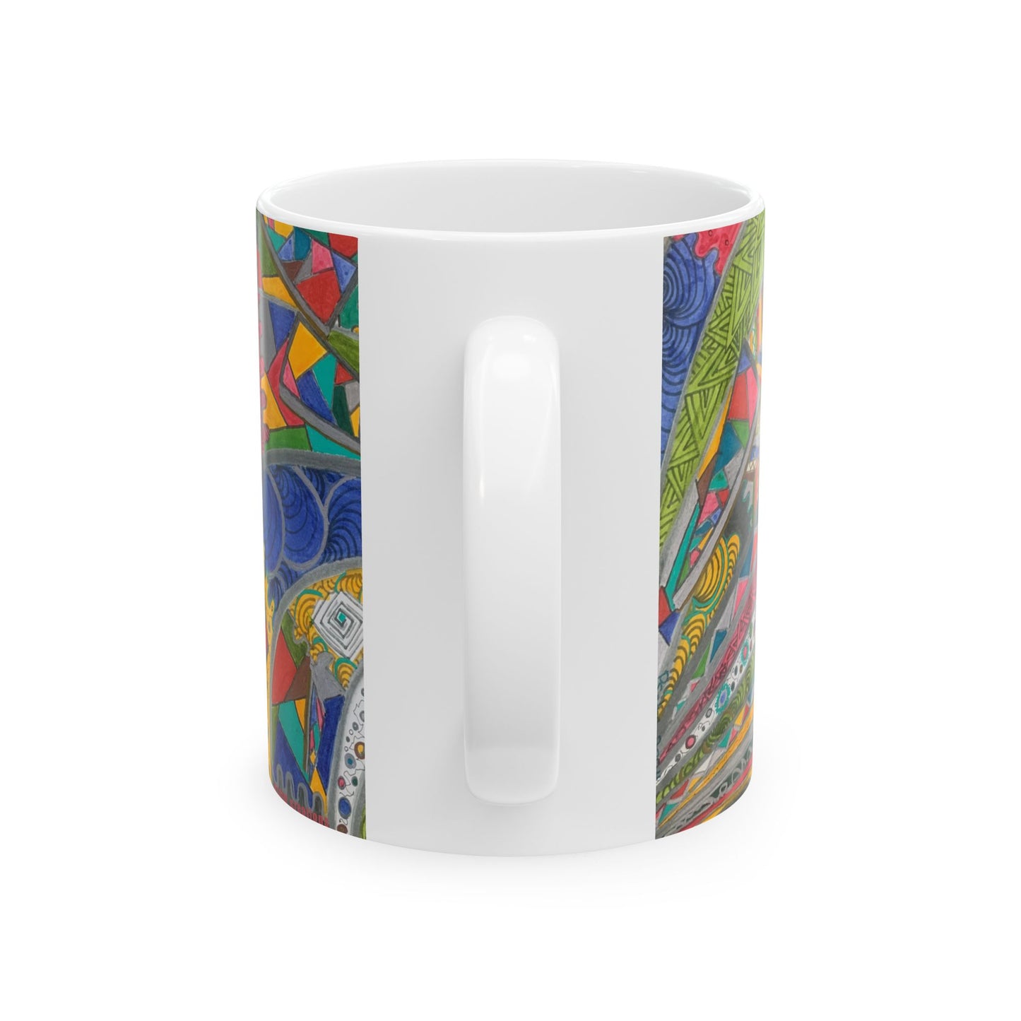Colorful Abstract Pattern Ceramic Mug (11oz, 15oz)