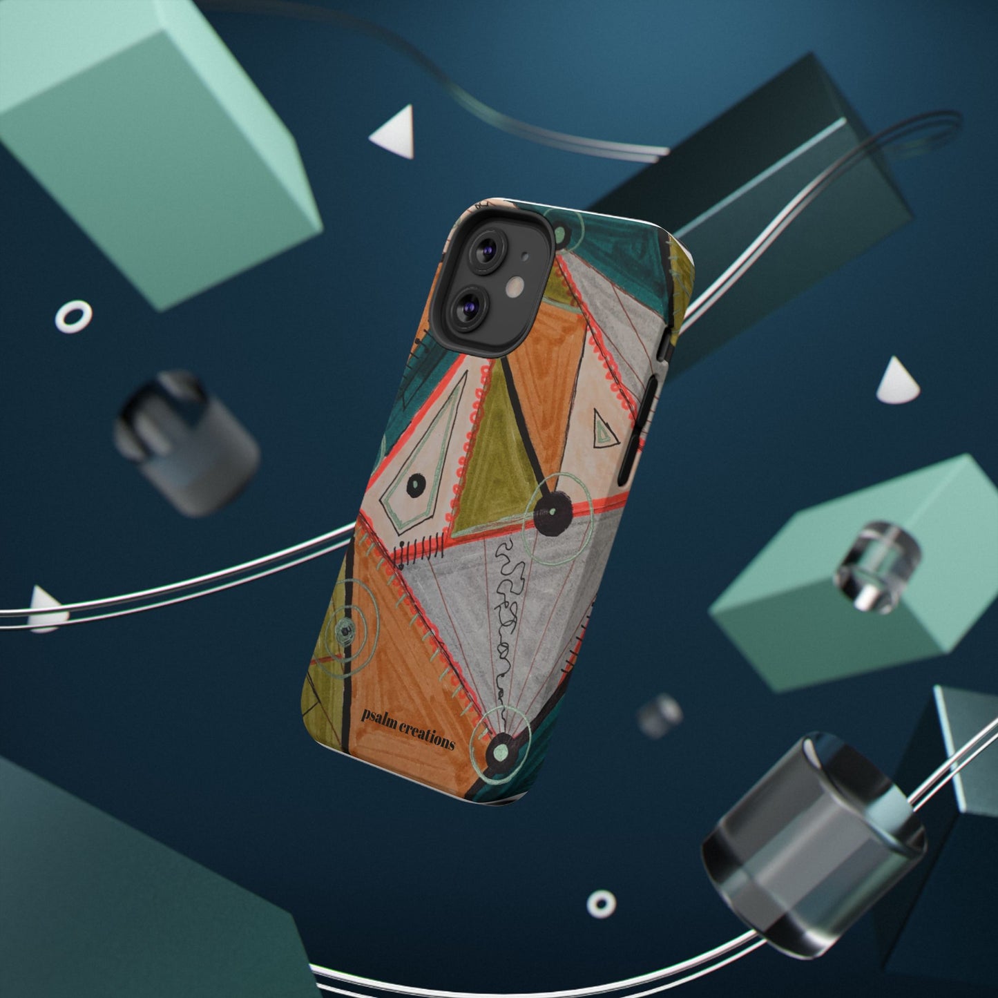 Phone Case — Colorful Geometric Abstract Impact-Resistant Design