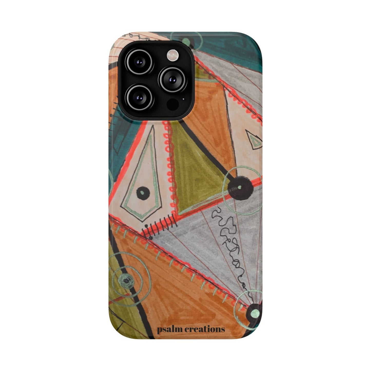 Phone Case — Colorful Geometric Abstract Impact-Resistant Design