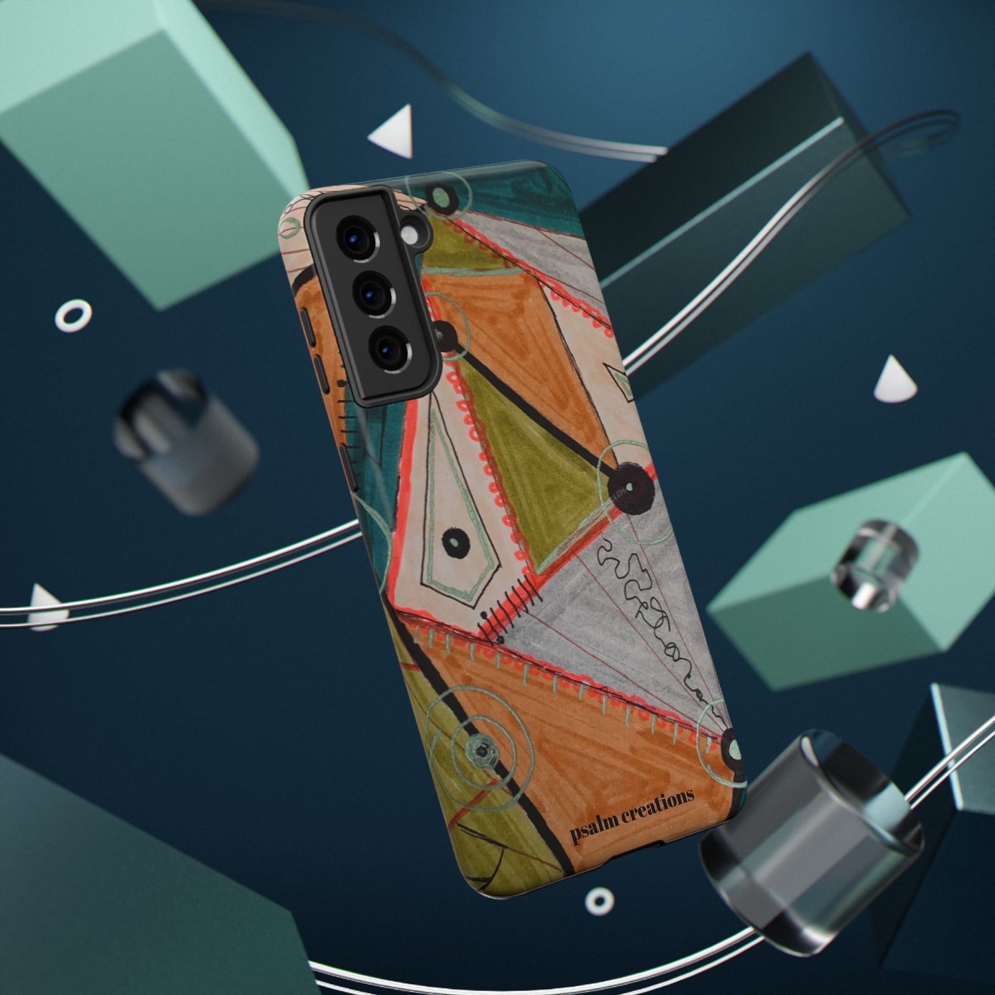 Phone Case — Colorful Geometric Abstract Impact-Resistant Design
