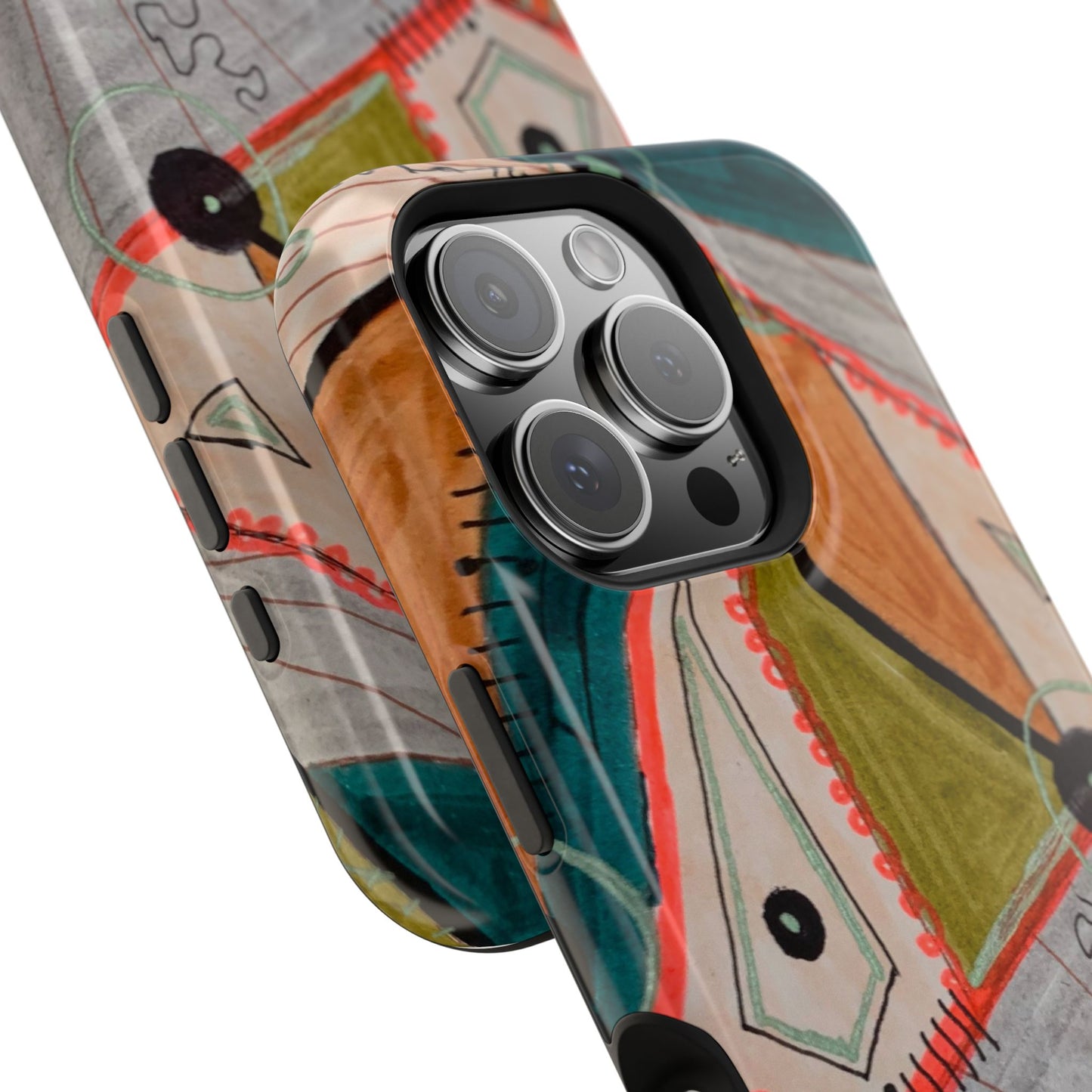 Phone Case — Colorful Geometric Abstract Impact-Resistant Design
