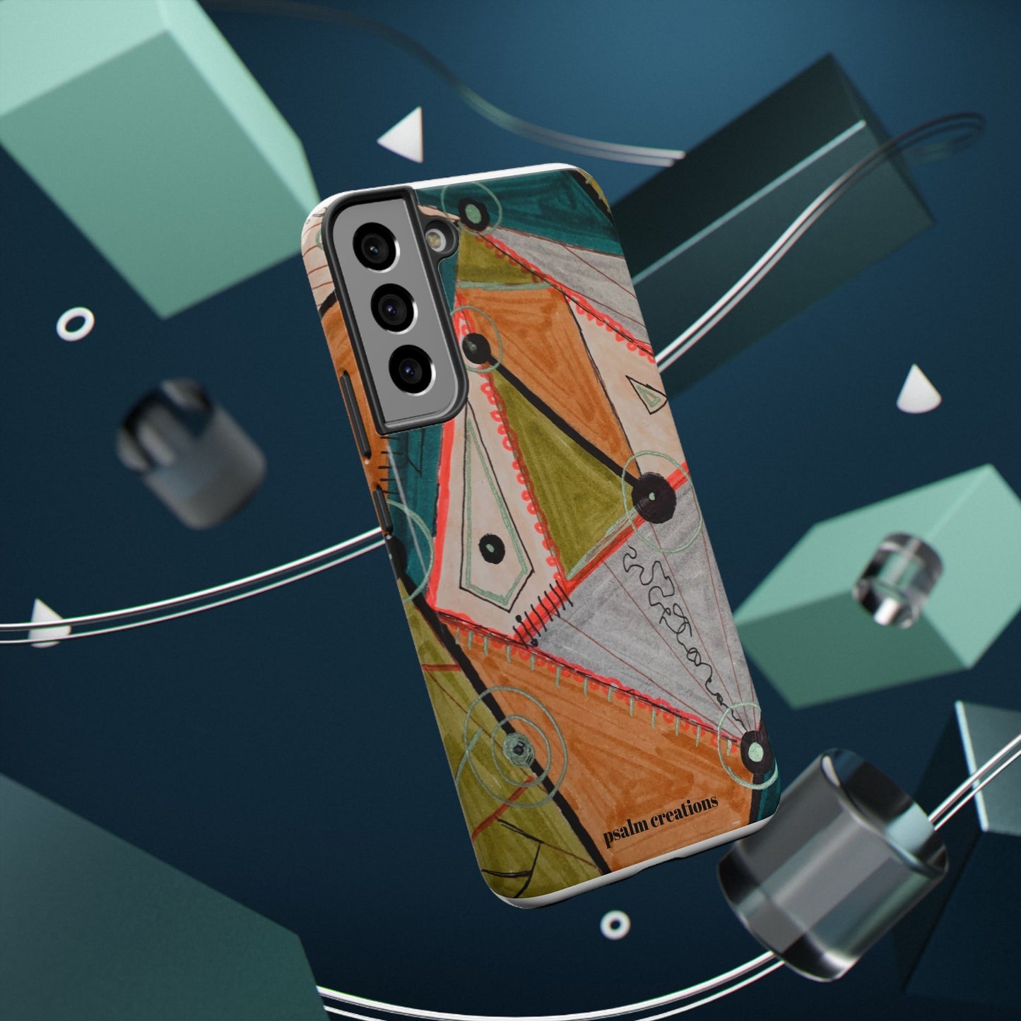 Phone Case — Colorful Geometric Abstract Impact-Resistant Design