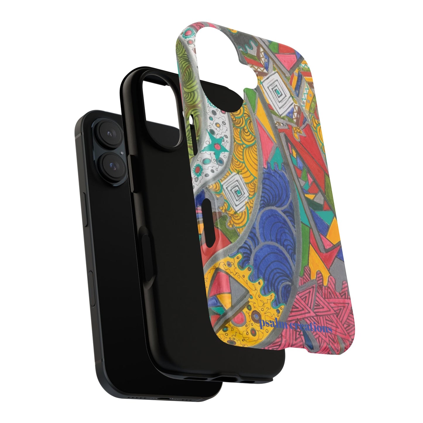 Abstract Colorburst Phone Case — Vibrant Geometric Art Protective Cover