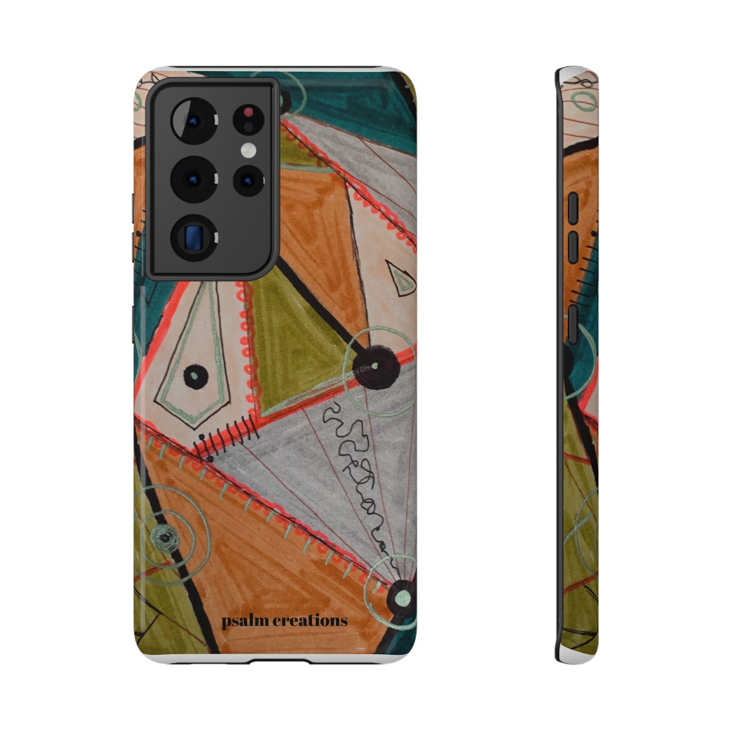 Phone Case — Colorful Geometric Abstract Impact-Resistant Design