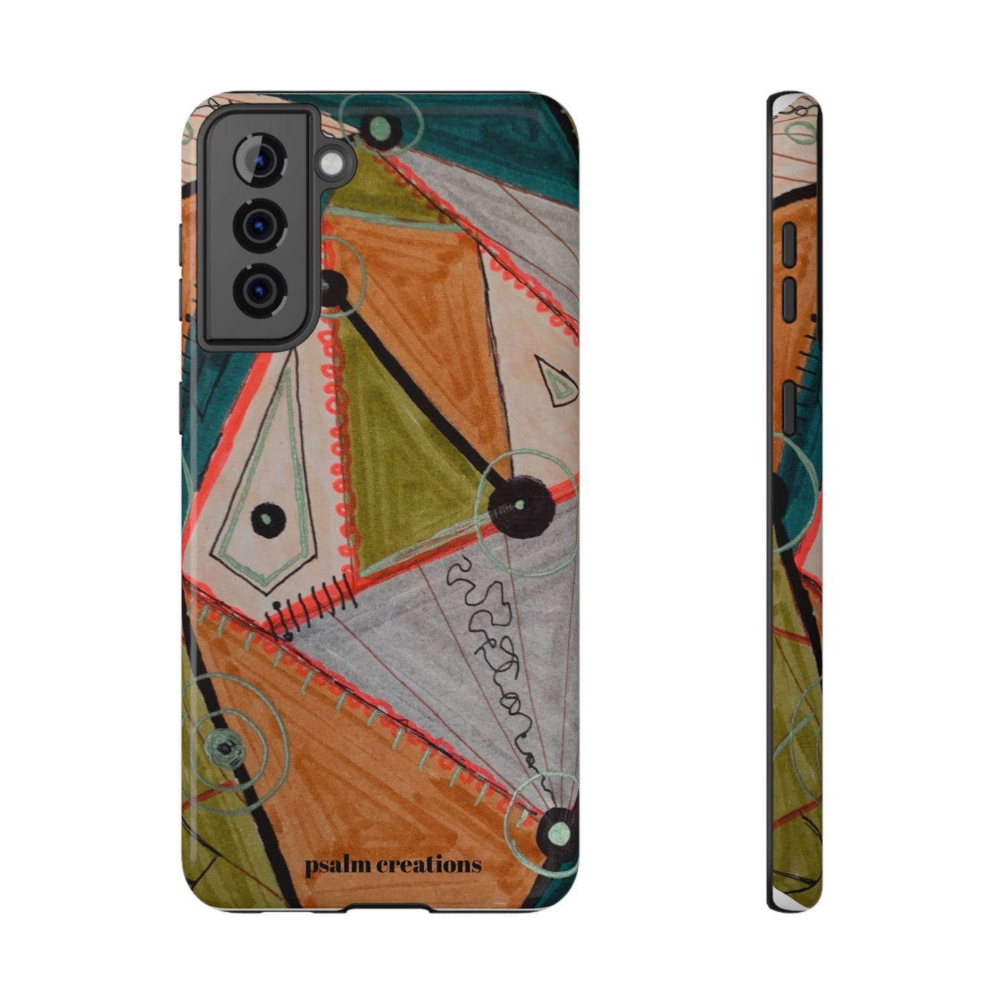 Phone Case — Colorful Geometric Abstract Impact-Resistant Design
