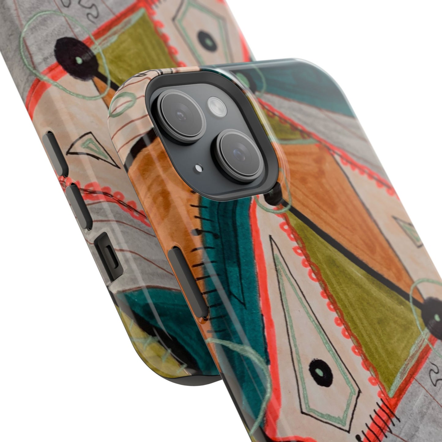 Phone Case — Colorful Geometric Abstract Impact-Resistant Design