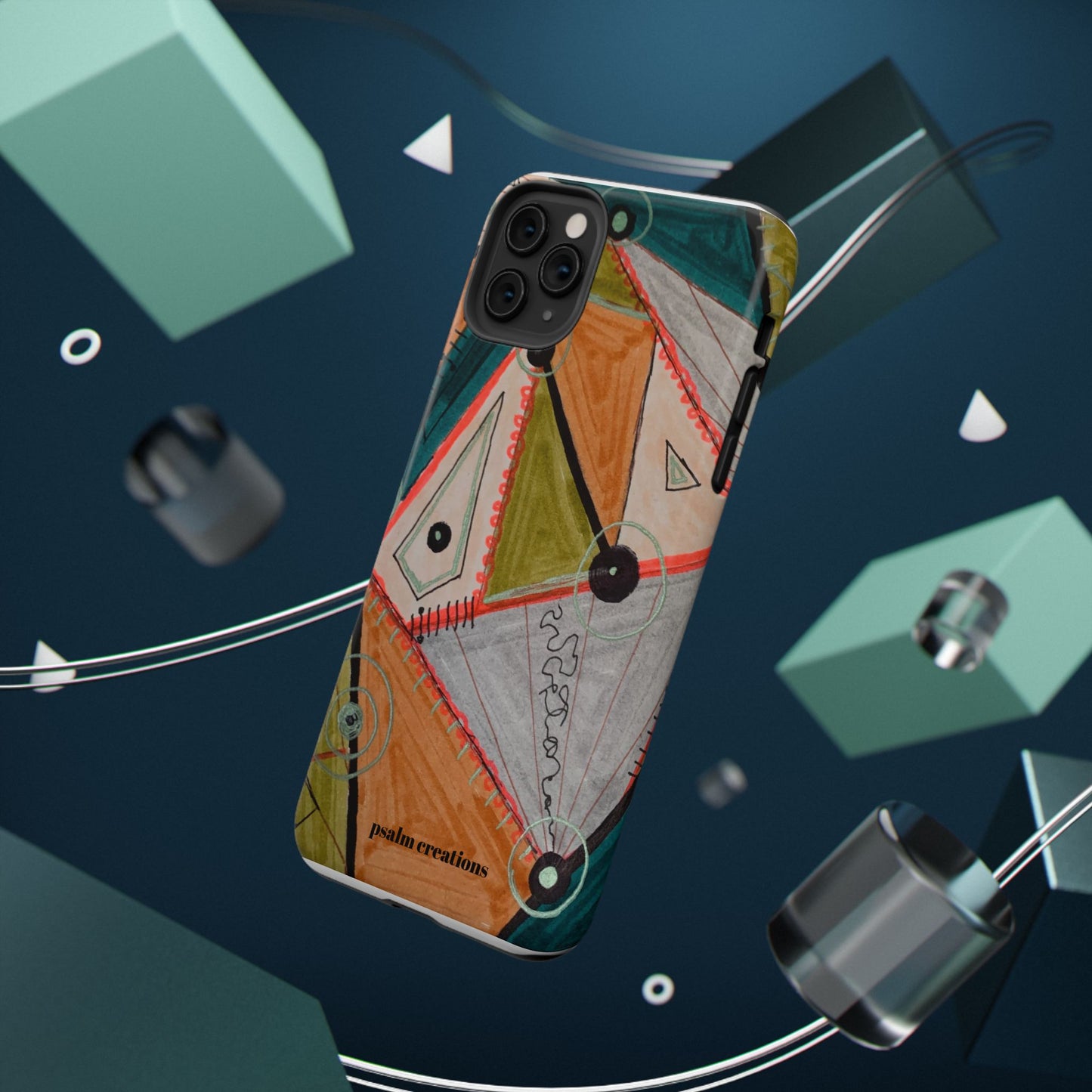 Phone Case — Colorful Geometric Abstract Impact-Resistant Design