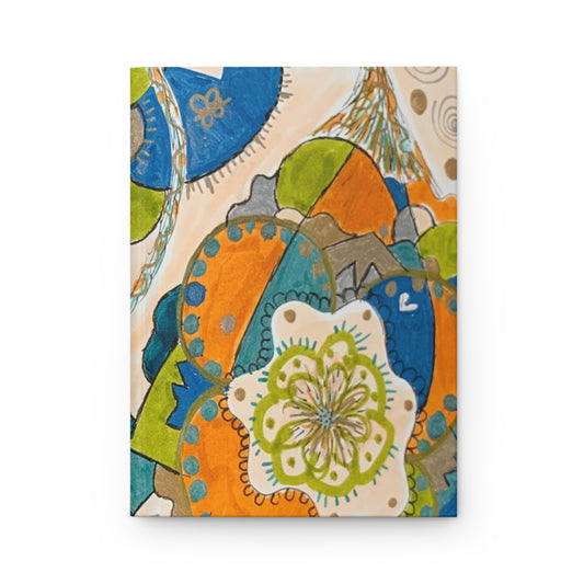 Floral Mandala Hardcover Journal — Colorful Boho Pattern Notebook