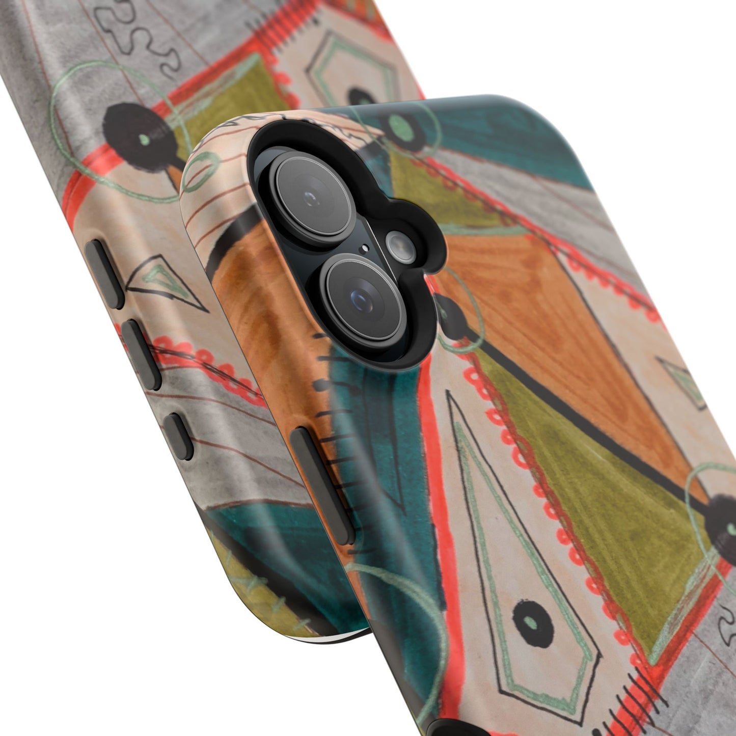 Phone Case — Colorful Geometric Abstract Impact-Resistant Design