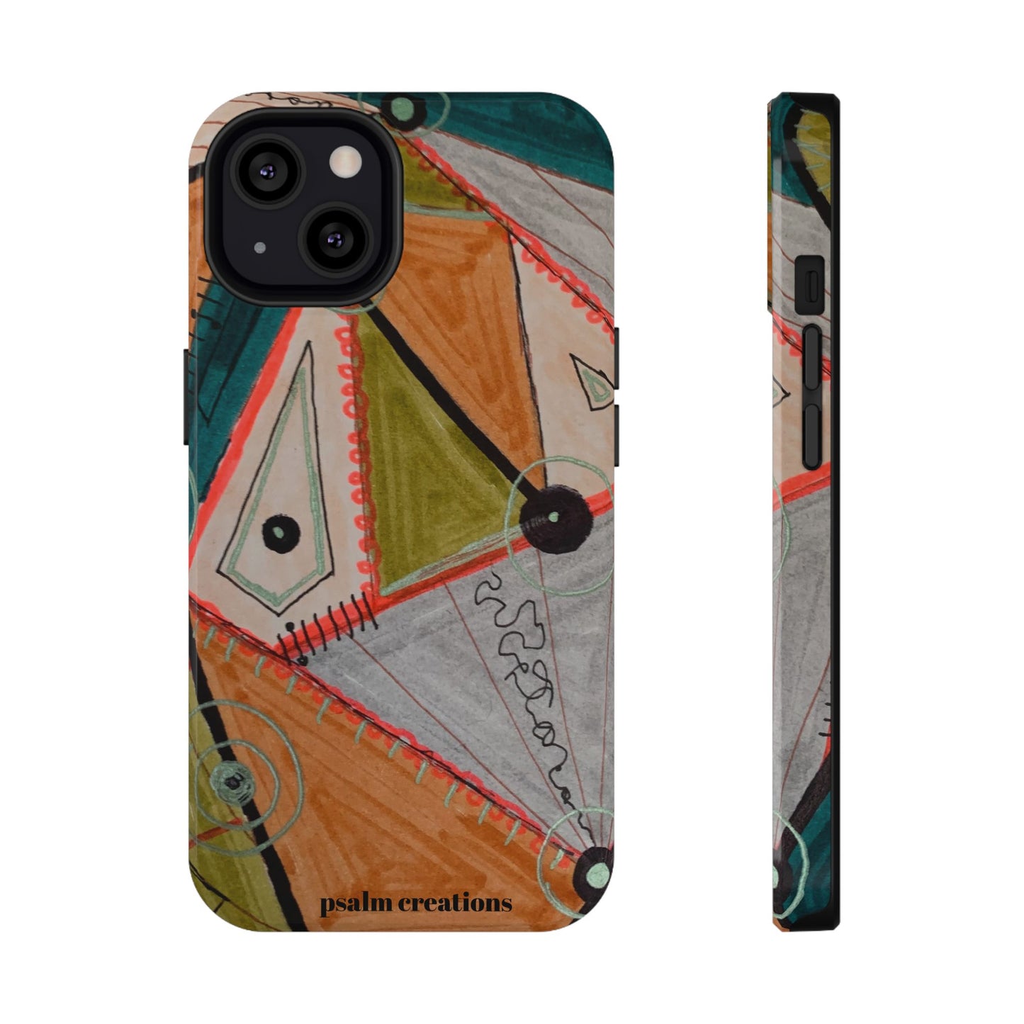 Phone Case — Colorful Geometric Abstract Impact-Resistant Design