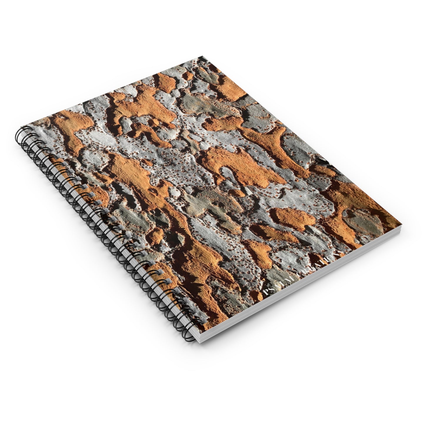 Spiral Notebook — Rustic Bark Texture Ruled Journal