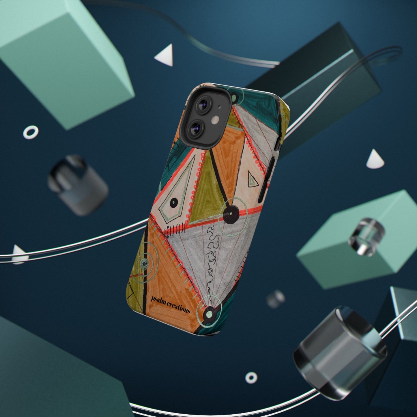 Phone Case — Colorful Geometric Abstract Impact-Resistant Design
