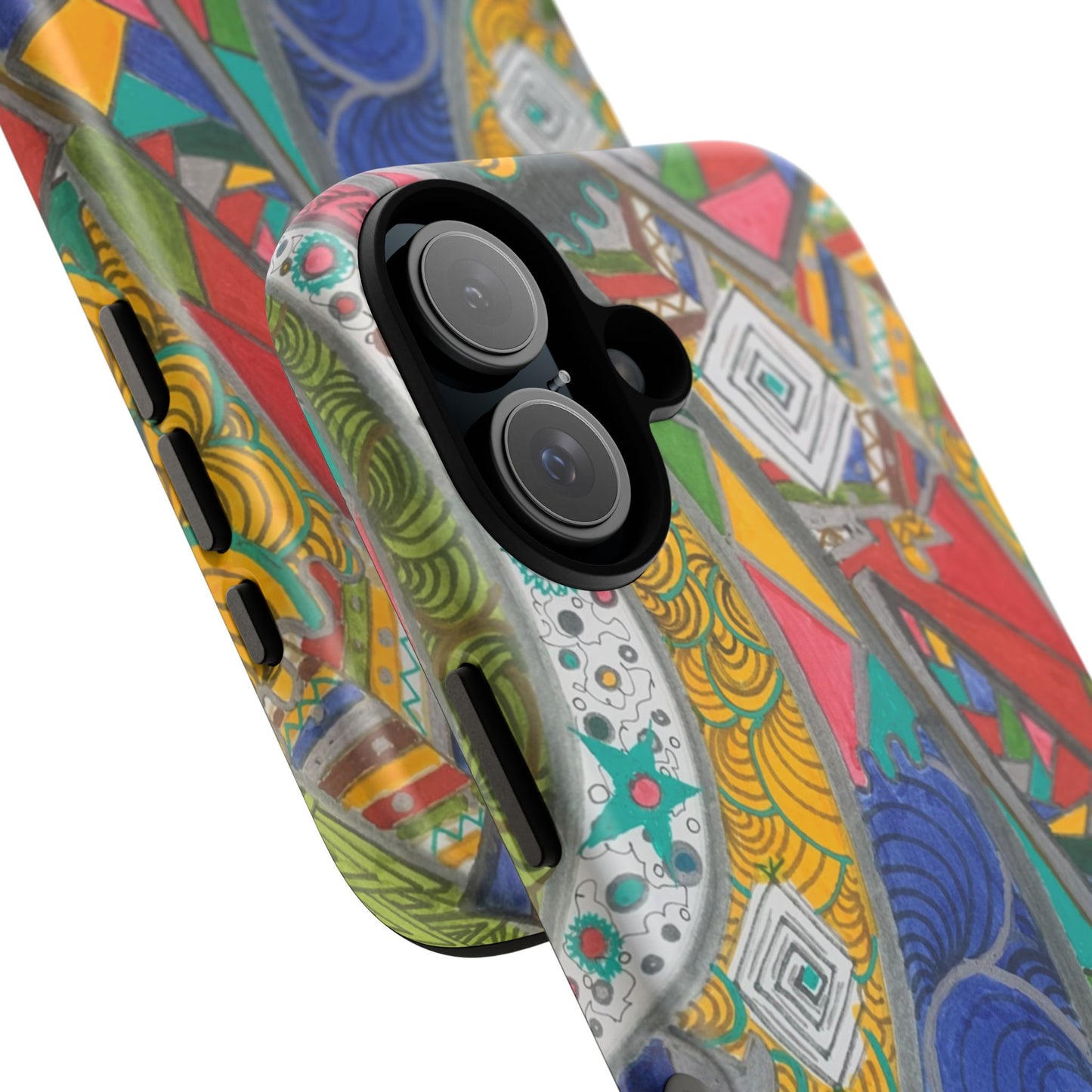 Abstract Colorburst Phone Case — Vibrant Geometric Art Protective Cover