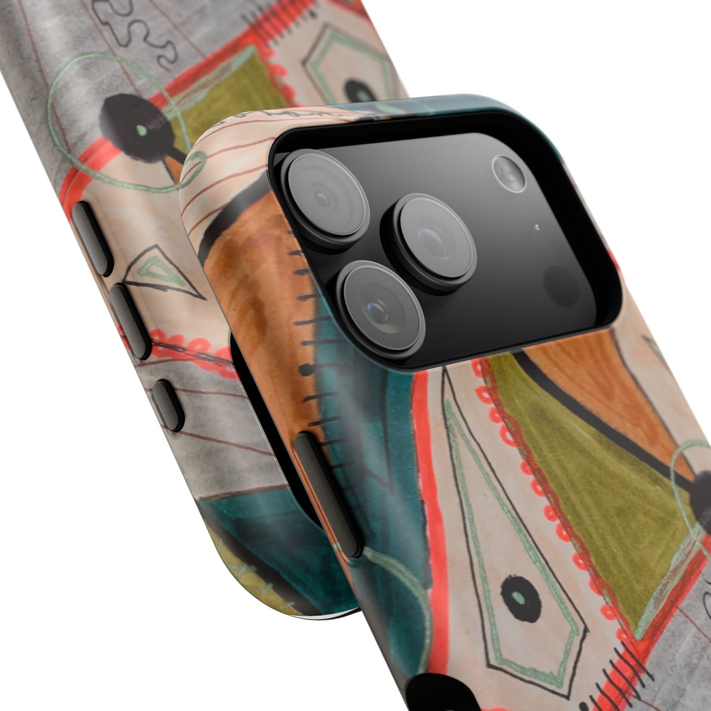 Phone Case — Colorful Geometric Abstract Impact-Resistant Design