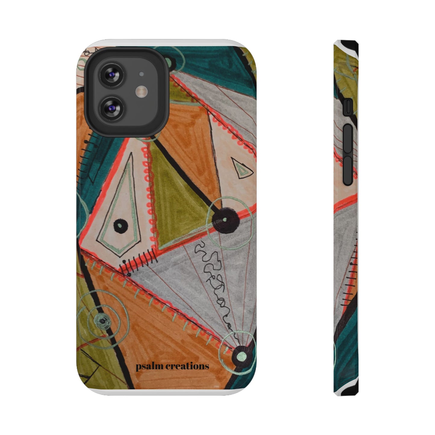 Phone Case — Colorful Geometric Abstract Impact-Resistant Design