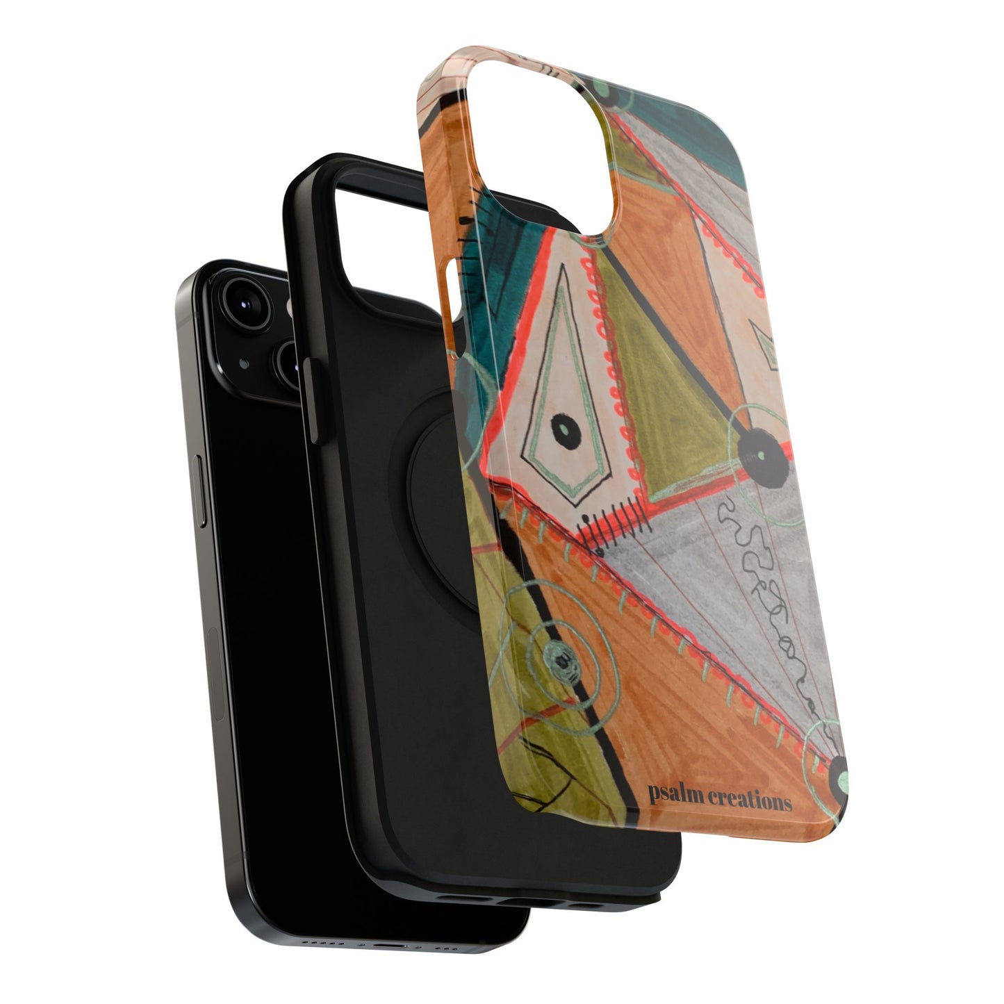 Phone Case — Colorful Geometric Abstract Impact-Resistant Design