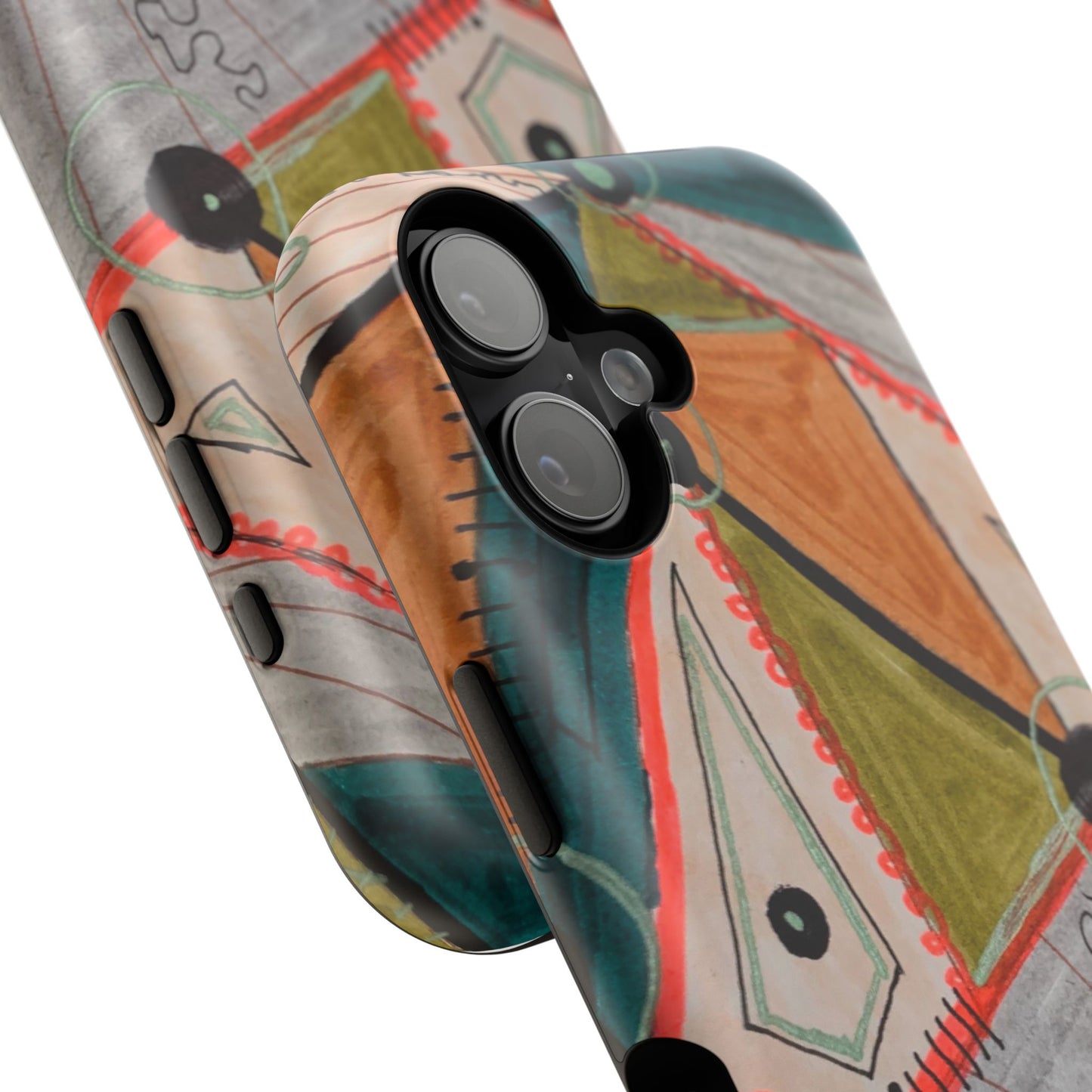Phone Case — Colorful Geometric Abstract Impact-Resistant Design