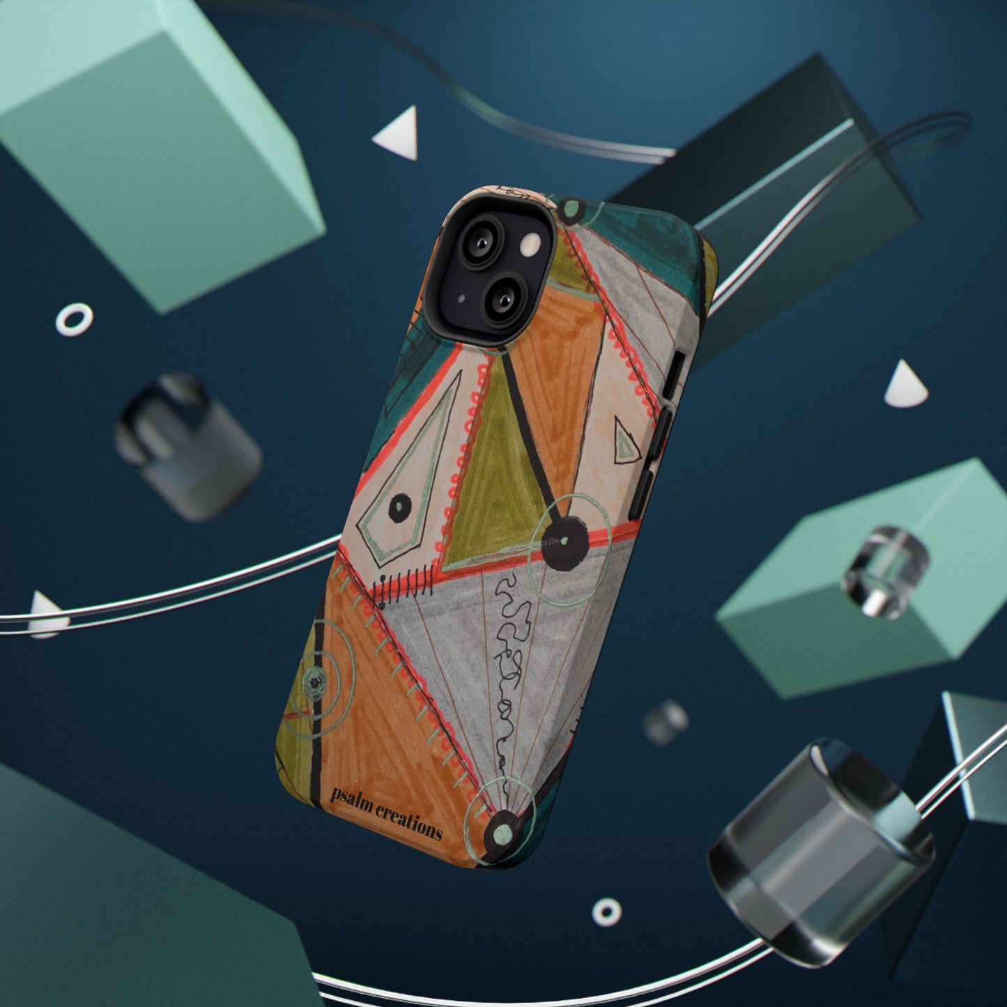 Phone Case — Colorful Geometric Abstract Impact-Resistant Design