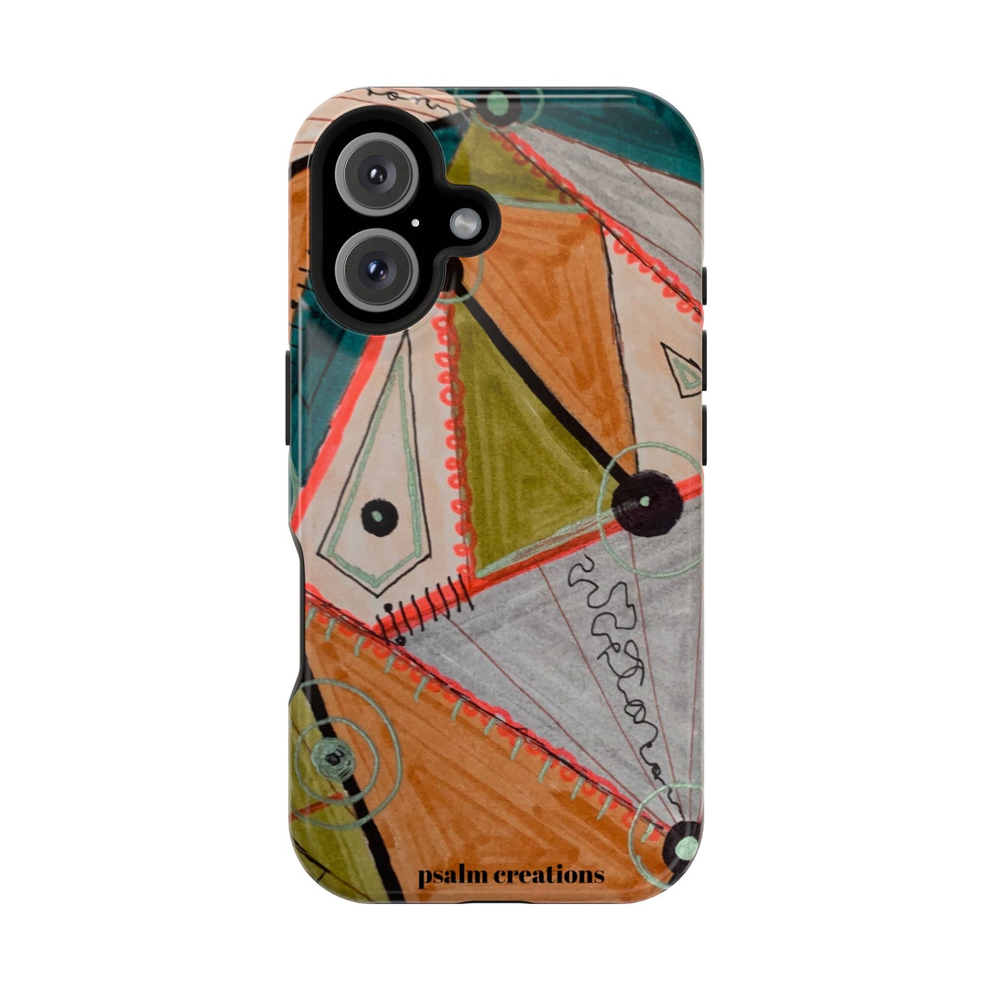 Phone Case — Colorful Geometric Abstract Impact-Resistant Design