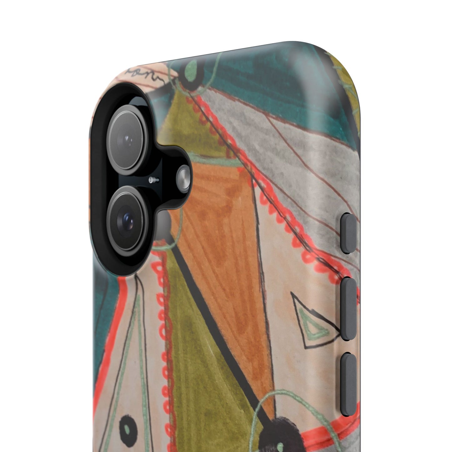 Phone Case — Colorful Geometric Abstract Impact-Resistant Design