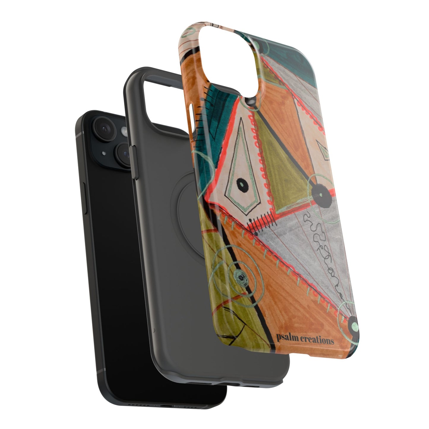 Phone Case — Colorful Geometric Abstract Impact-Resistant Design