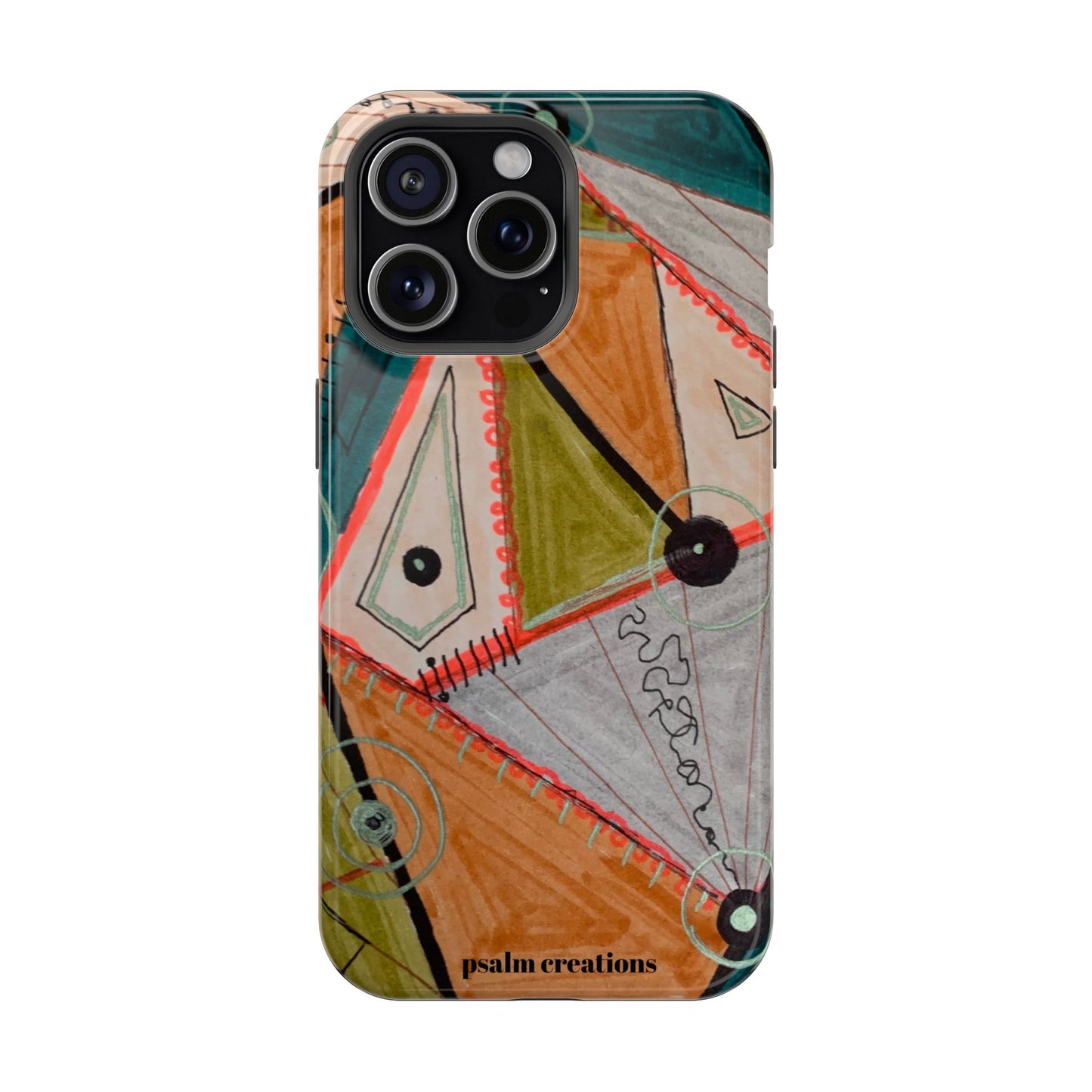 Phone Case — Colorful Geometric Abstract Impact-Resistant Design