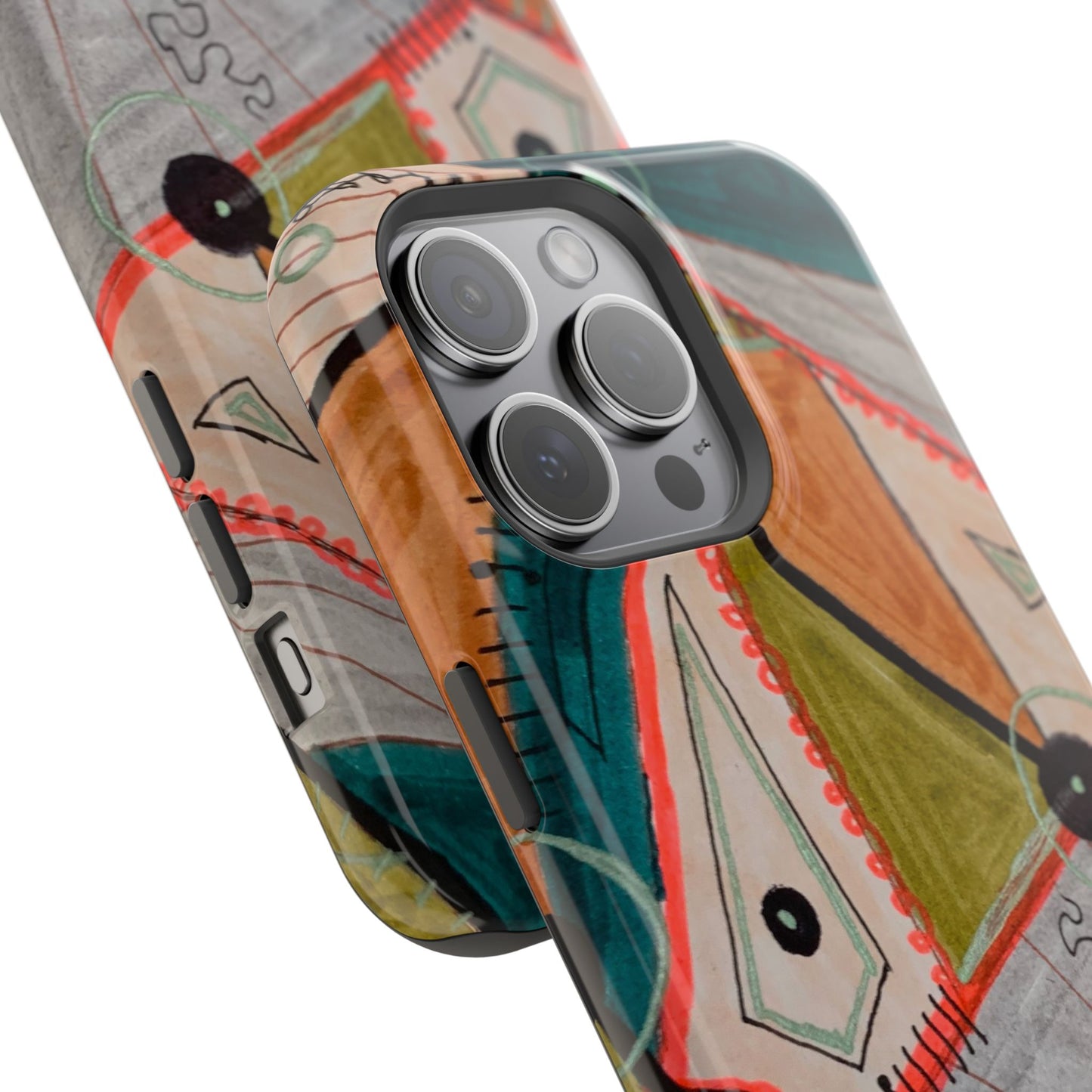 Phone Case — Colorful Geometric Abstract Impact-Resistant Design