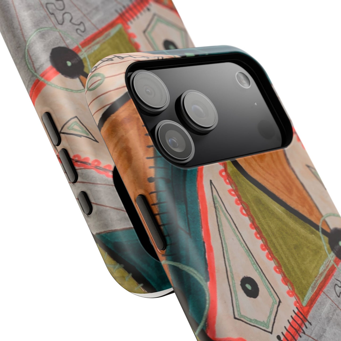 Phone Case — Colorful Geometric Abstract Impact-Resistant Design