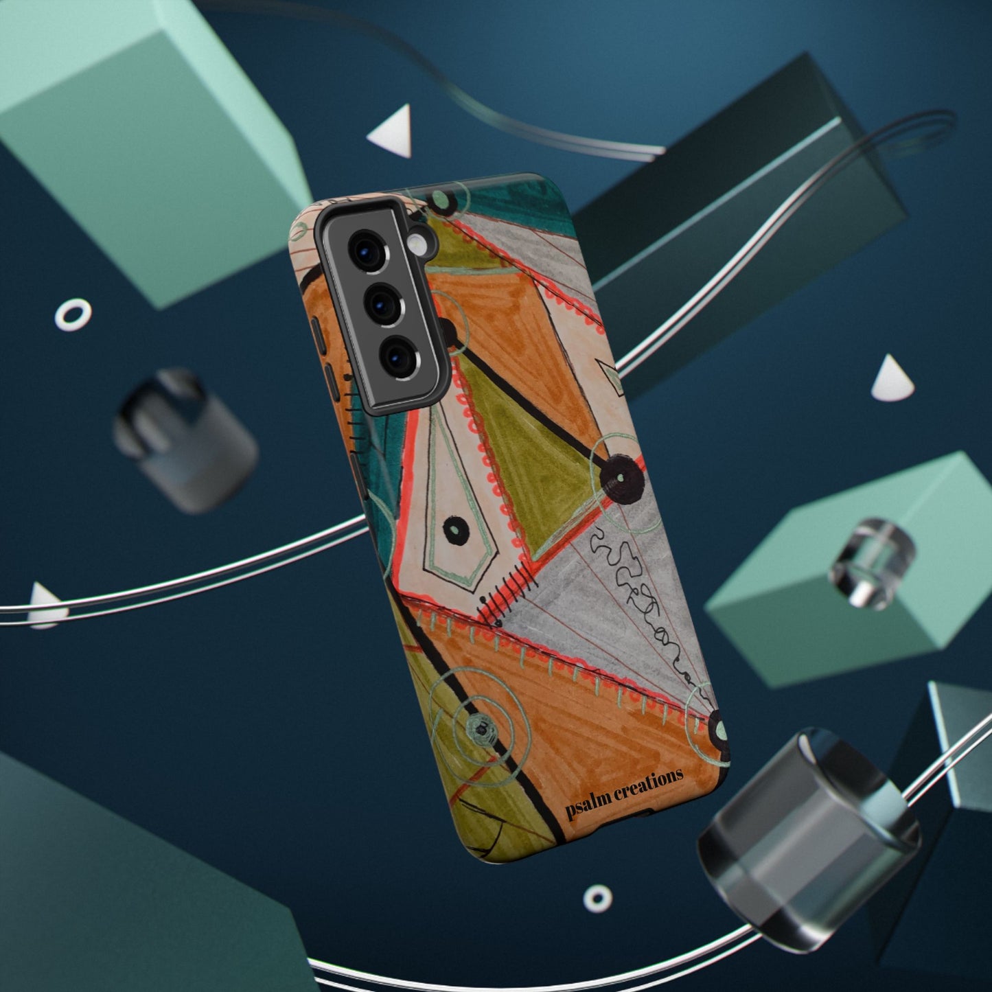 Phone Case — Colorful Geometric Abstract Impact-Resistant Design