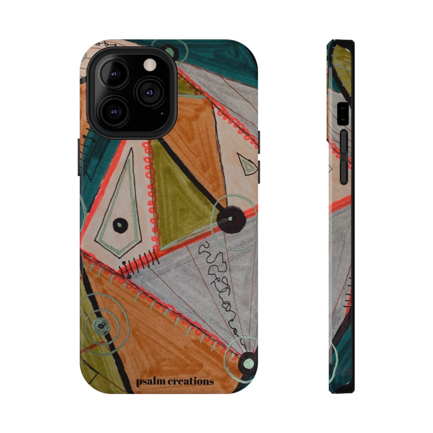 Phone Case — Colorful Geometric Abstract Impact-Resistant Design
