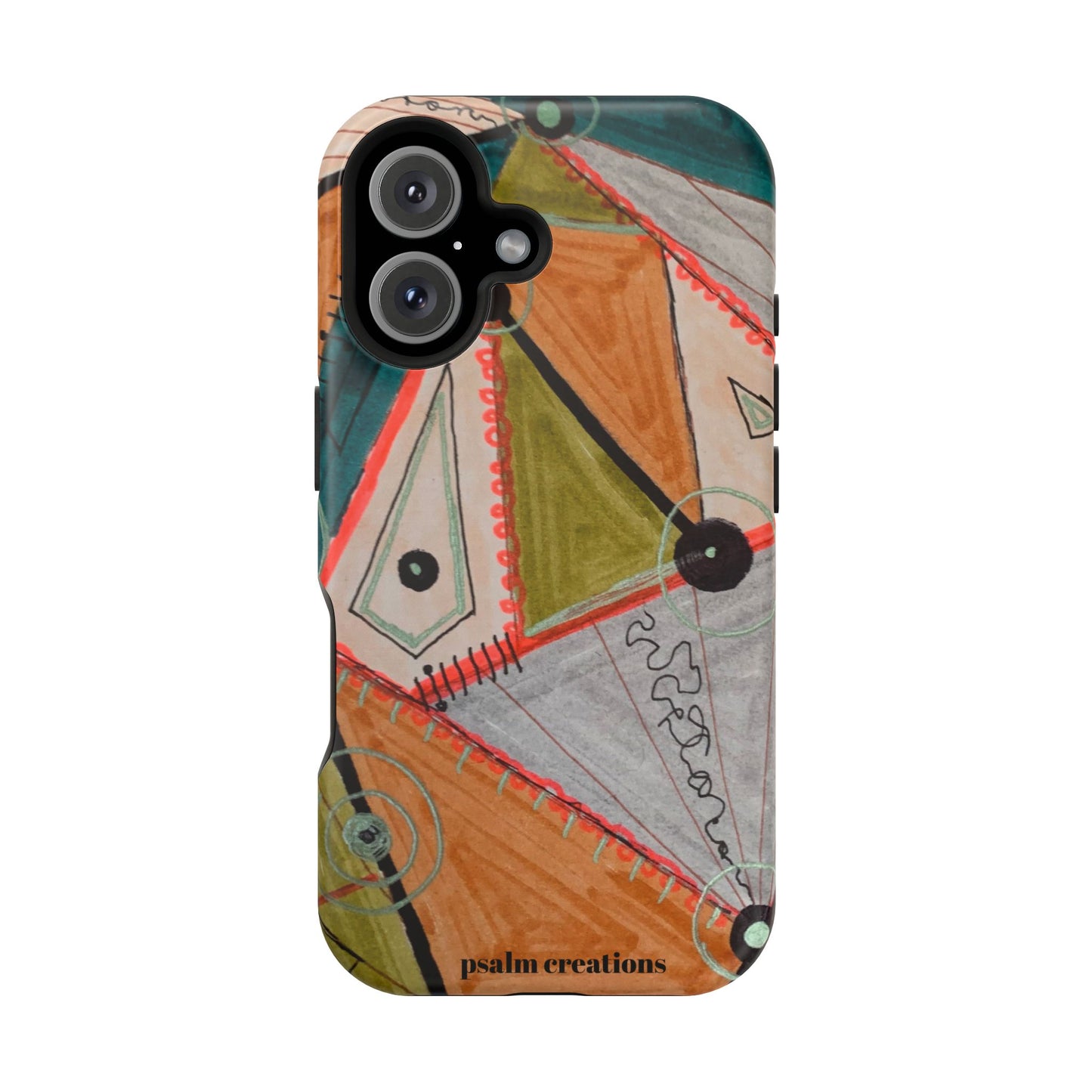 Phone Case — Colorful Geometric Abstract Impact-Resistant Design