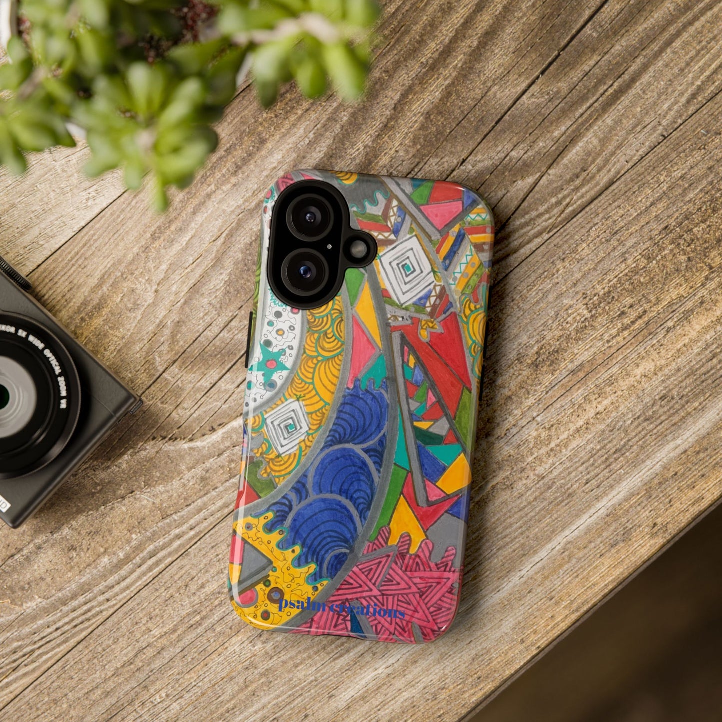 Abstract Colorburst Phone Case — Vibrant Geometric Art Protective Cover