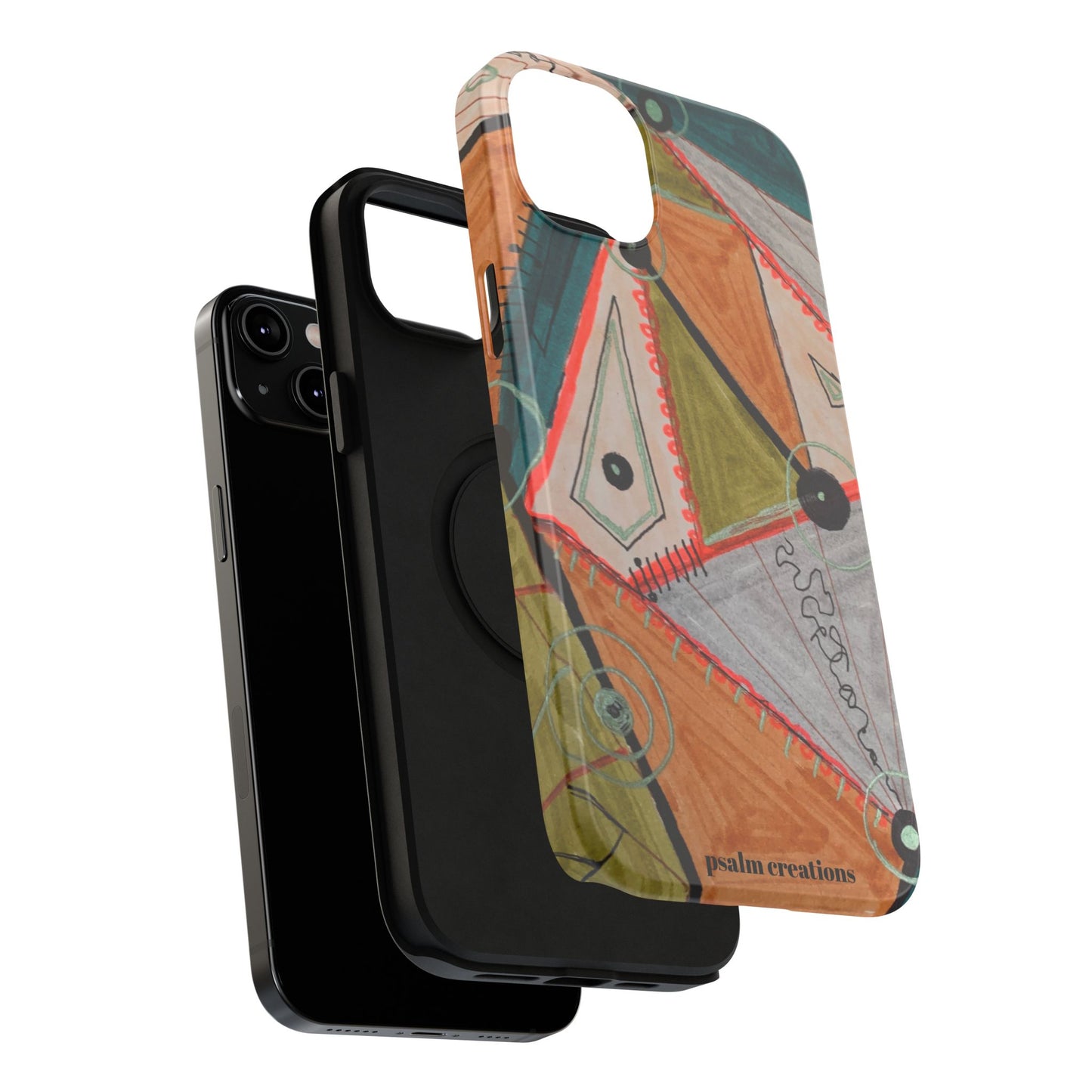 Phone Case — Colorful Geometric Abstract Impact-Resistant Design
