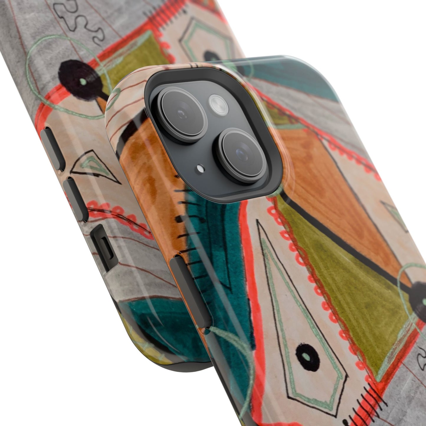 Phone Case — Colorful Geometric Abstract Impact-Resistant Design